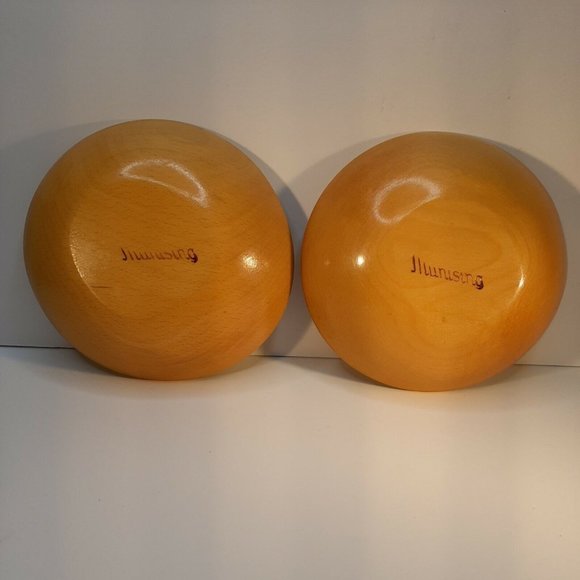 Munising Poodles Hand Painted Wooden Salad Bowls 6 Vintage Delightful TopHat EUC - Picture 7 of 12